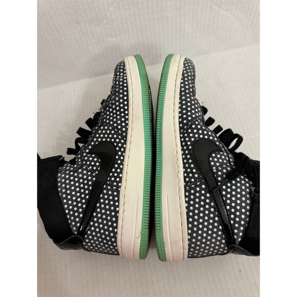 NIKE AIR AF1 ULTRA FORCE MID POLKA DOT Black/Sail green blue 654851-012 womens 6 - Picture 6 of 10